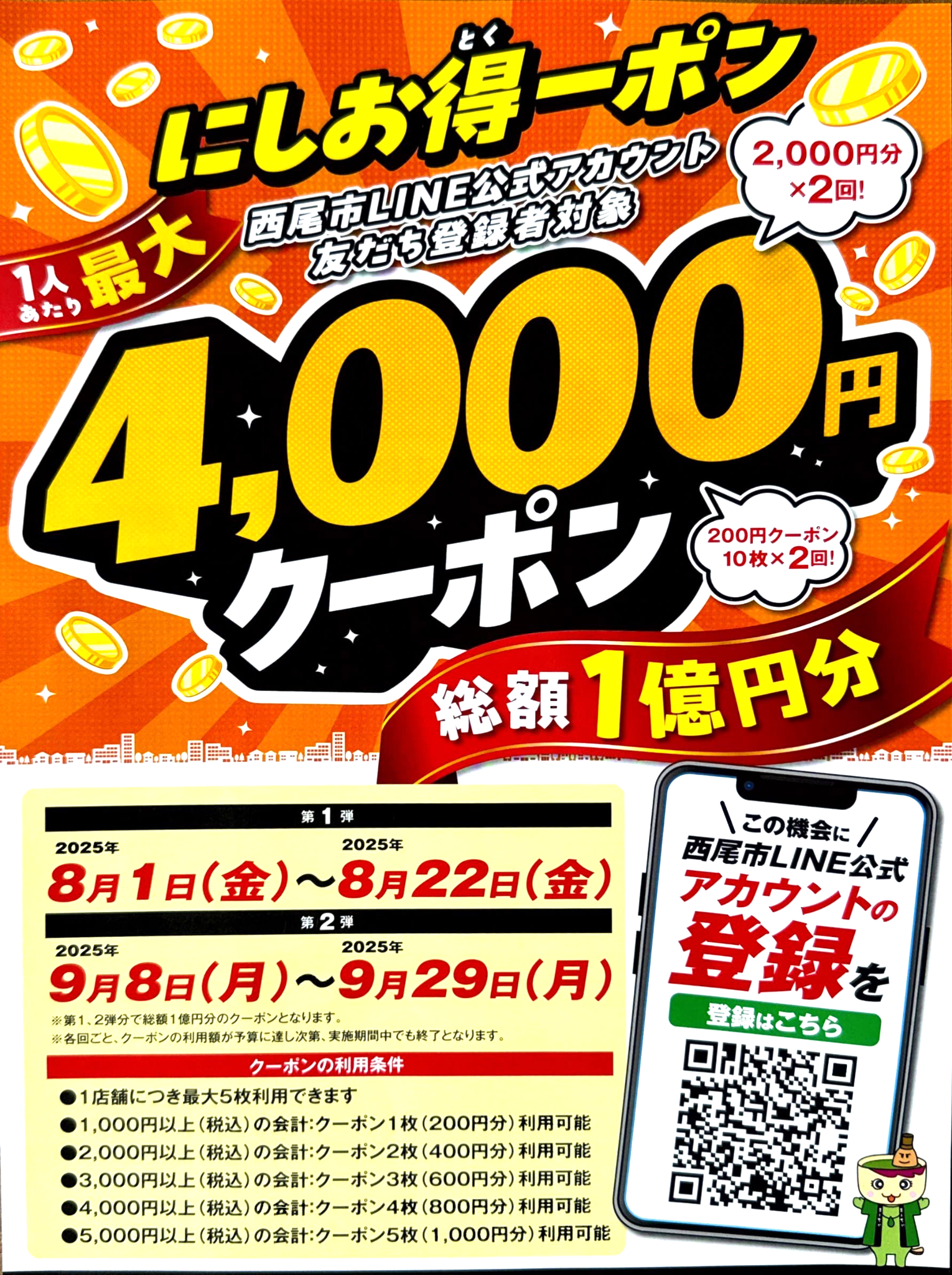 西尾市LINEクーポン